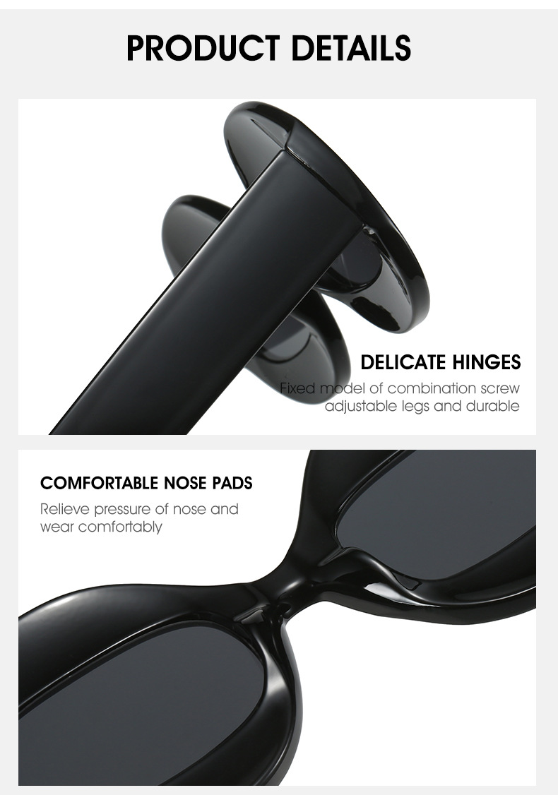 55g Weight Full Frame Glasses Structure Sunglasses Classification PC, UV400 Protection Lens Material Round Frame Glasses Style Daily Occasion Leopard Pattern Unisex Gender Patchwork Design Fashion Style Grey, Black Color Fashion Leopard PC UV400 Protection Round Frame Patchwork Full Frame Women's Sunglasses 14