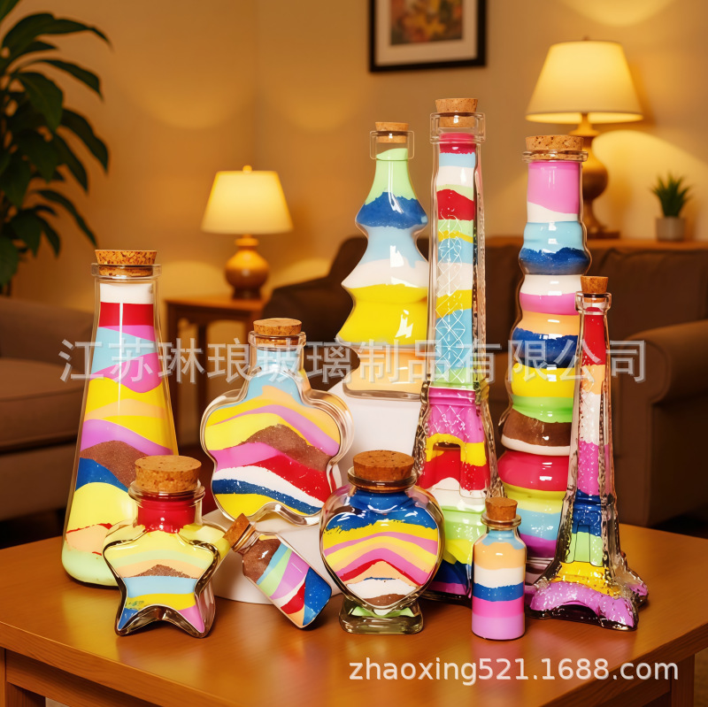 包邮创意手工diy儿童制作许愿瓶材料彩沙瓶细沙儿童沙瓶画流沙瓶