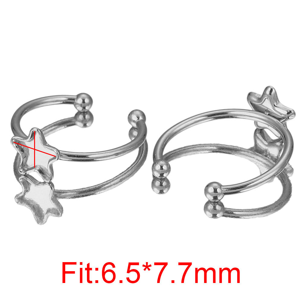 Acero inoxidable color-preservación pulido anillo titular DIY anillo plano anillo superficie horno oro incrustaciones perla apertura anillo titular Accesorios