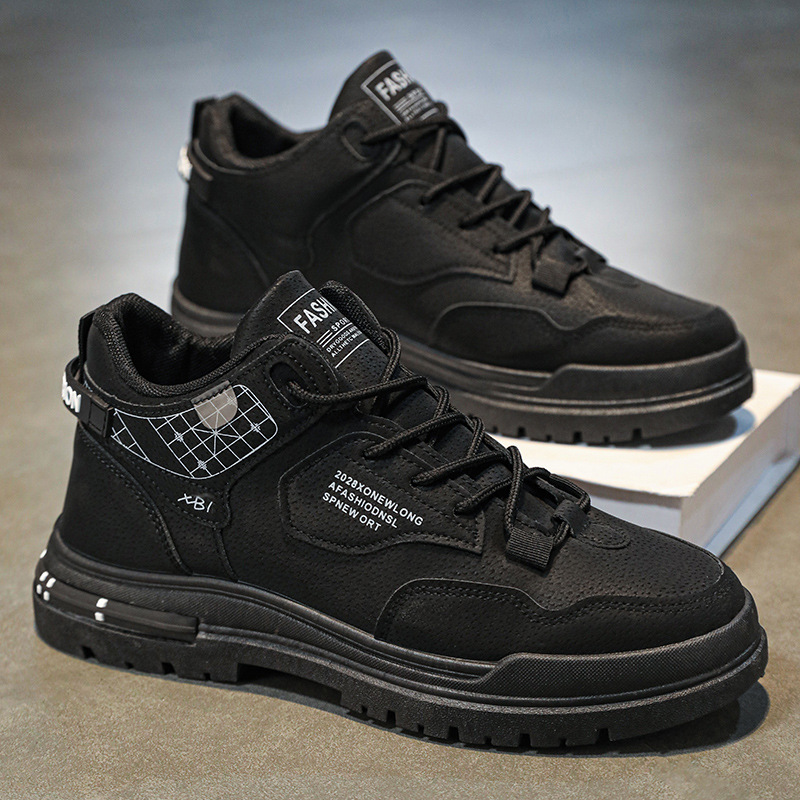Zapatos para hombre, nuevas botas Martin de caña alta para verano, zapatos de trabajo resistentes al desgaste, zapatos de senderismo para exteriores con suela gruesa y resistente al desgaste que aumentan la altura