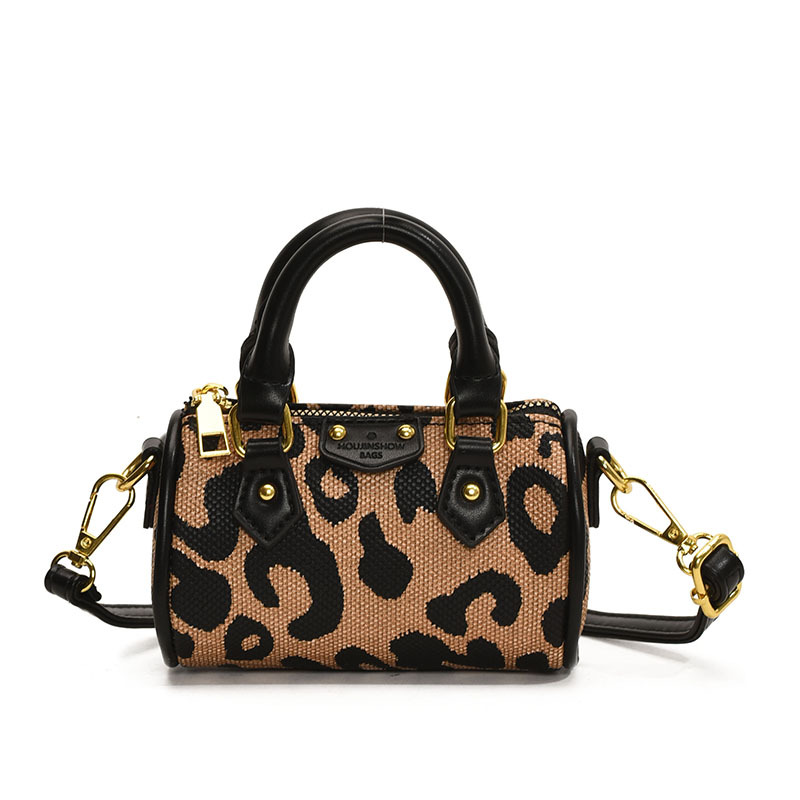 Bear impresión bolso de hombro para niños y niñas estilo coreano extranjero mini bolso de almohada para niños nuevo patrón de leopardo bolso para niños
