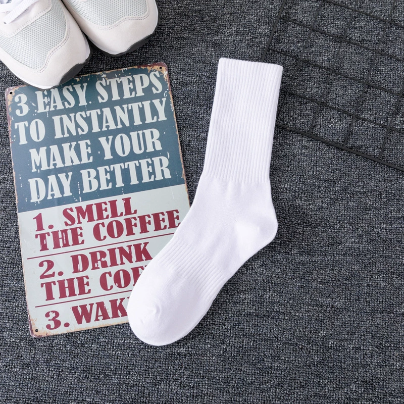 Men's Cotton Knee Socks, Demi-Season Breathable, Deodorized & Sweat-Absorbent, One Size