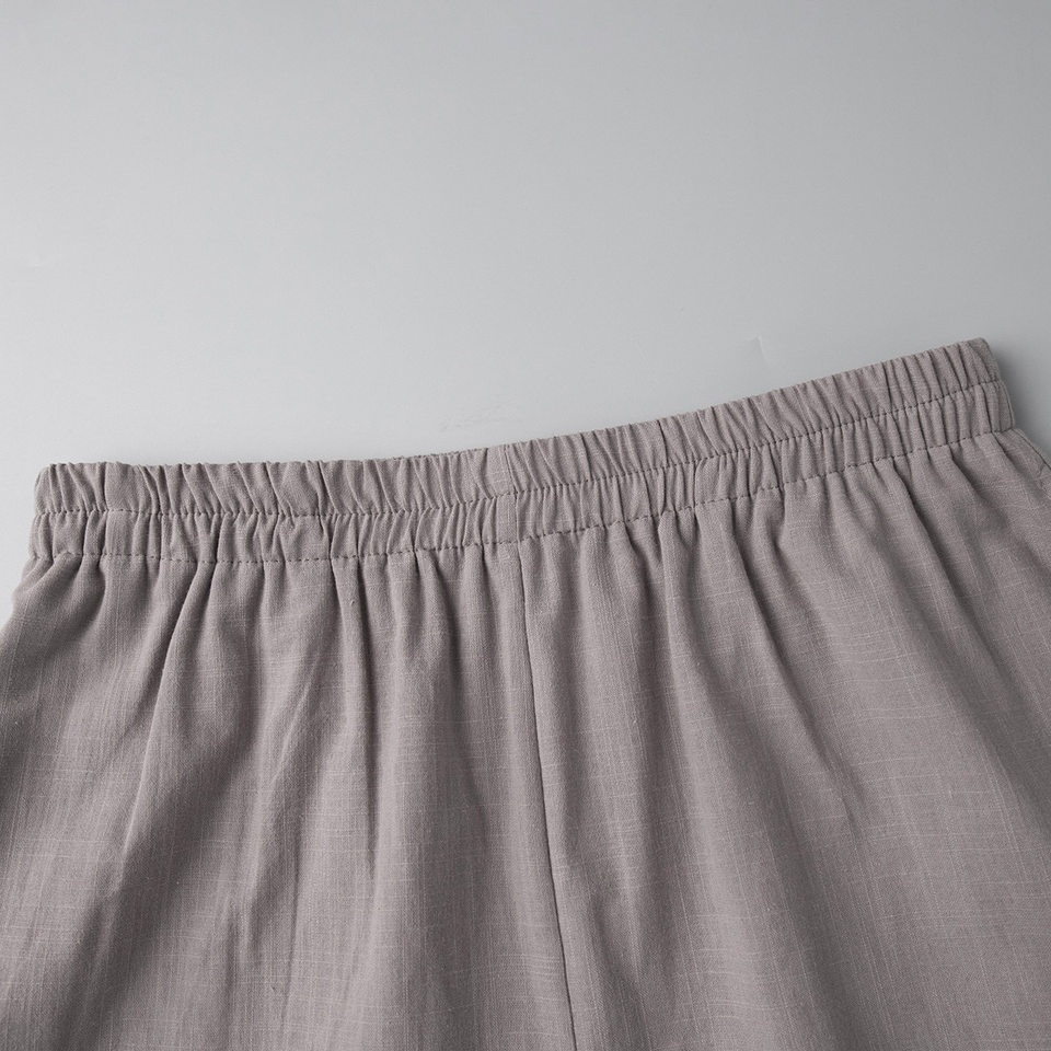 Bộ cardigan dài tay kèm quần short cotton màu trơn phong cách đơn giản — Màu cam, Màu hồng, Màu hồng nhạt, Màu trắng chi tiết 27