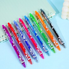 外贸8支盒装按动可擦笔ST头0.5mm可擦中性笔魔易擦可擦中性笔彩色