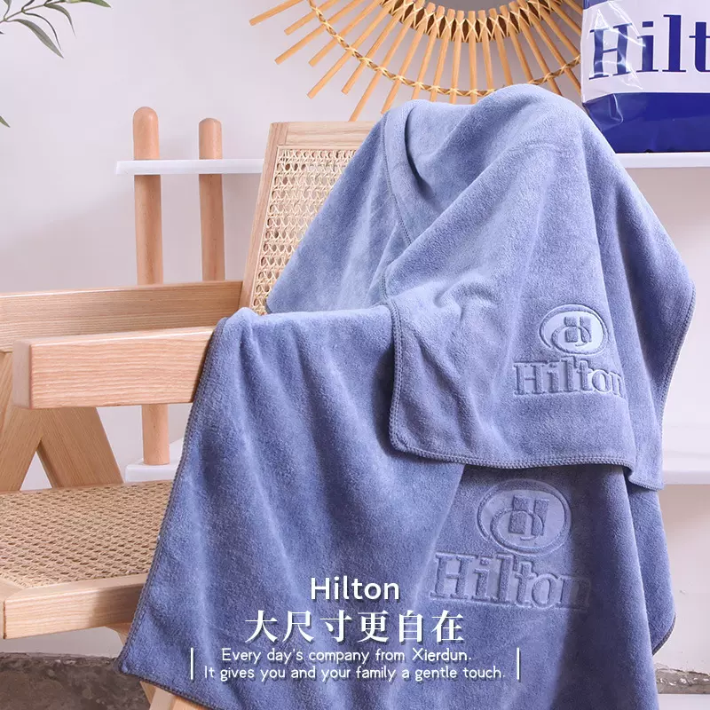 新款尔顿酒店毛巾浴巾两件套洗脸毛巾细纤维吸水毛巾浴巾套装