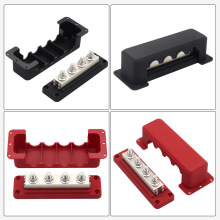 房车游艇大巴4路汇流排600A大电流48V太阳能电源直流汇流排带盖