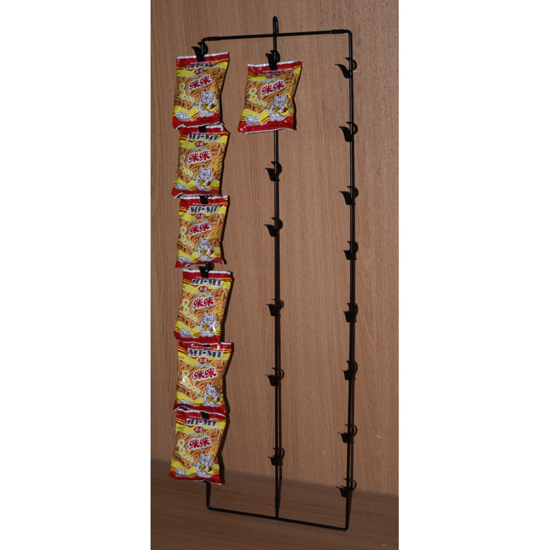 薯条挂架 薯片挂架 休闲食品挂架 零食挂架 小面包挂架 铁夹挂架