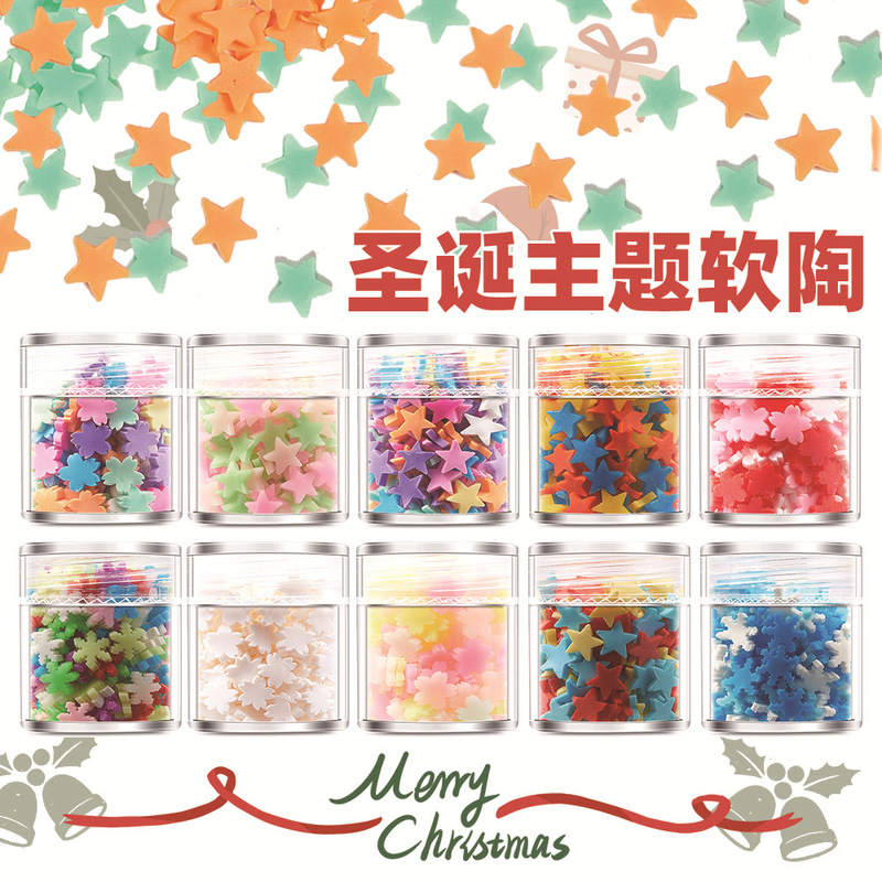 Cross-border creative cartoon snowman Christmas diy accessories soft pottery Wansheng gift manicure film three-dimensional jewelry decoration