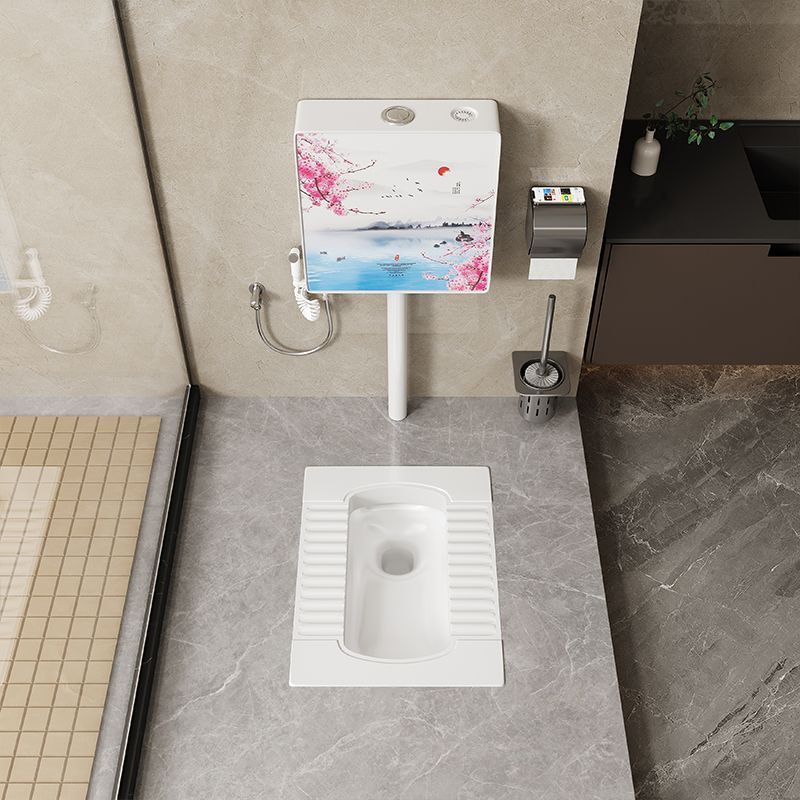 厕所家用陶瓷蹲便器冲水箱整套卫生间防臭蹲厕蹲坑便池厕所卫浴|undefined