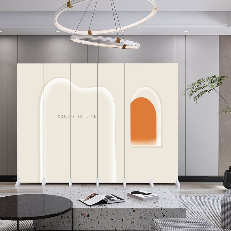 Double-sided Nordic-style folding screen, suitable for living room, office, or bedroom; foldable and movable, modern and minimalist design, ideal for companies