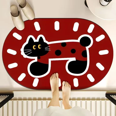 to take care of Household, Avtomobil döşəmə paspasları - polka-dot-cat-4060cm-diatom-mud