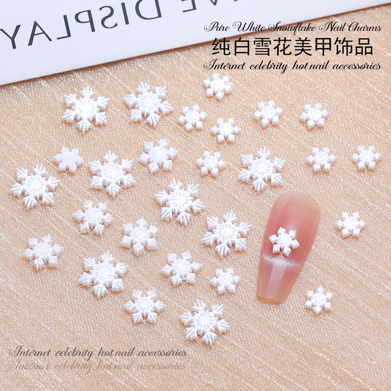 Christmas Snowflake Earrings, Nail Art Accessories, Winter Small Snowflake DIY Earrings, Mobile Phone Cases, Nail Resin Decorations Christmas Snowflake Earrings, Nail Art Accessories, Winter Small Snowflake DIY Earrings, Mobile Phone Cases, Nail Resin Decorations