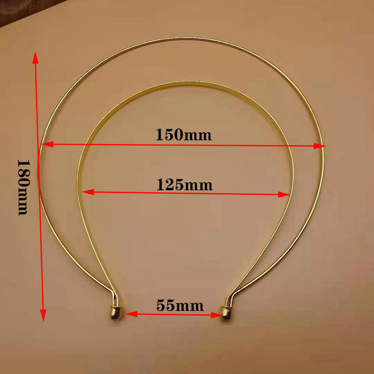 DIY diadema de hierro accesorios hechos a mano material clásico virgen oro doble capa apertura corona halo corona