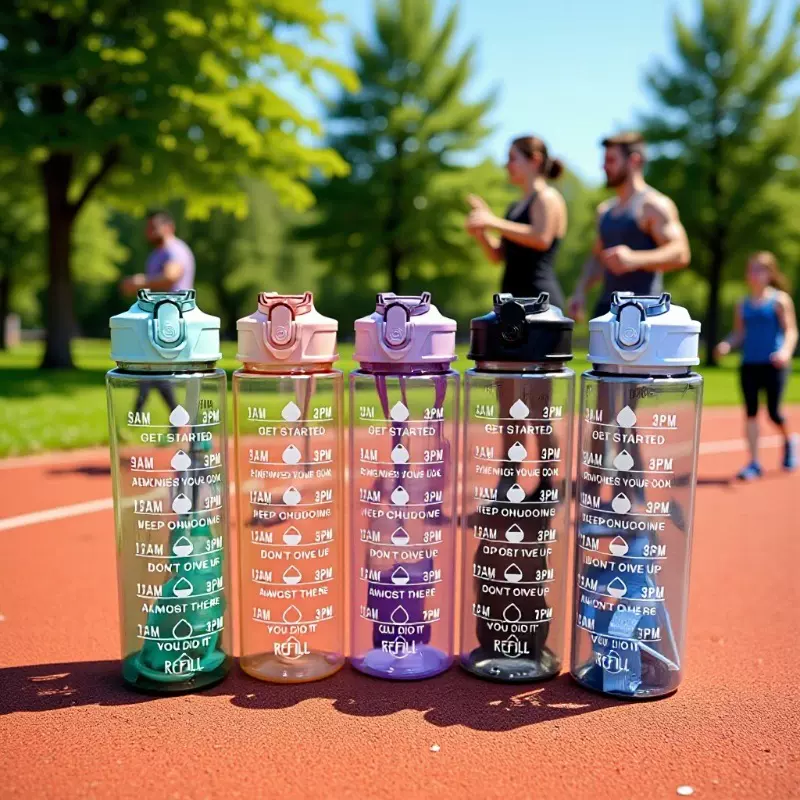 高颜值女生吸管杯户外透明塑料杯学生儿童便携直饮水杯跨境爆款