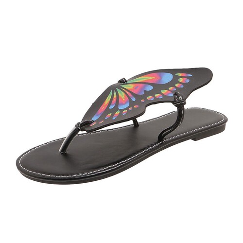 Women's Summer Sandals, Flat, Fashionable, Slip-On Roman Style, Wish, Plus Size 43, Beach Shoes, High Volume