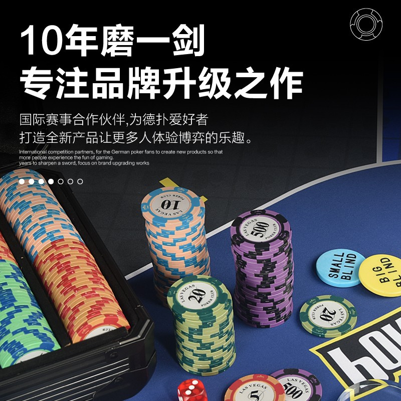 Conjunto de fichas de arcilla de Texas Hold'em