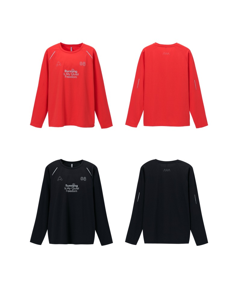 Inflation Reflective Raglan Long-Sleeve Tee
