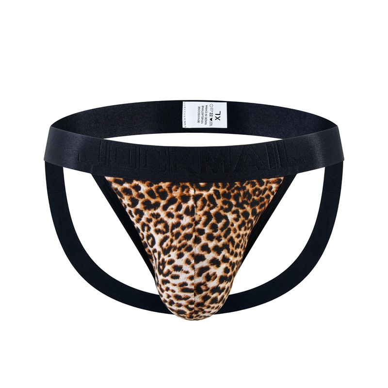 JOCKMAIL men's underwear men's triangle bikini underwear sexy sexy leopard snake thong