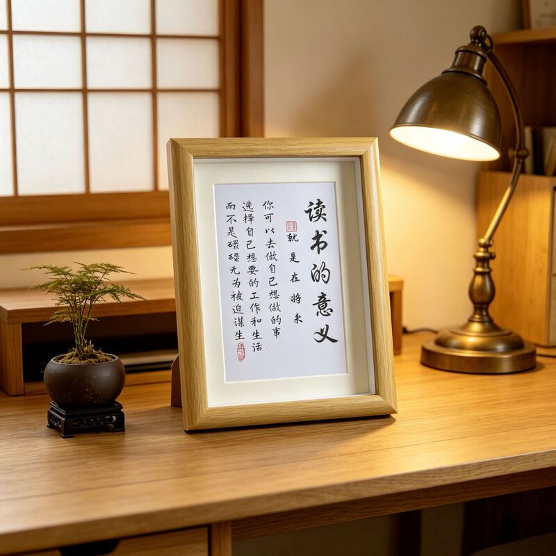 The meaning of reading, learning is hard, perseverance is cool, inspirational desk decoration for students, high school students, teenagers, self-discipline, calligraphy picture frame The meaning of reading, learning is hard, perseverance is cool, inspirational desk decoration for students, high school students, teenagers, self-discipline, calligraphy picture frame