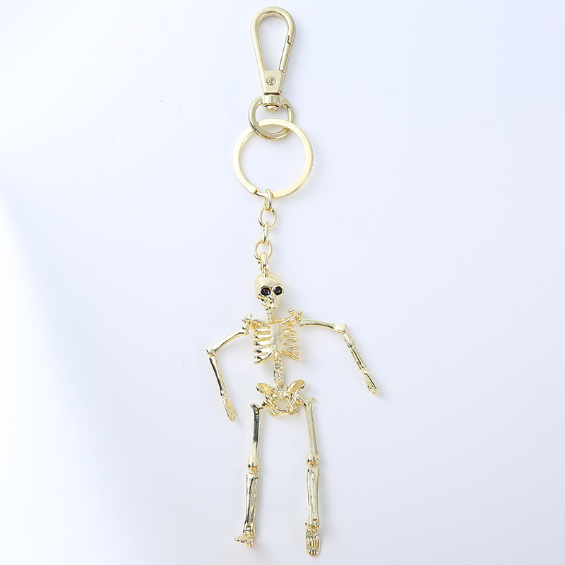 30g Weight Keychain Classification 1 Piece Quantity Banquet, Daily, Party Occasion Zinc alloy Material Easter Festival Skull Pattern Women's Gender Hip-Hop, Basic, Simple Style Style Hip-Hop Basic Simple Style Skull Zinc Alloy Easter Women's Keychain 10