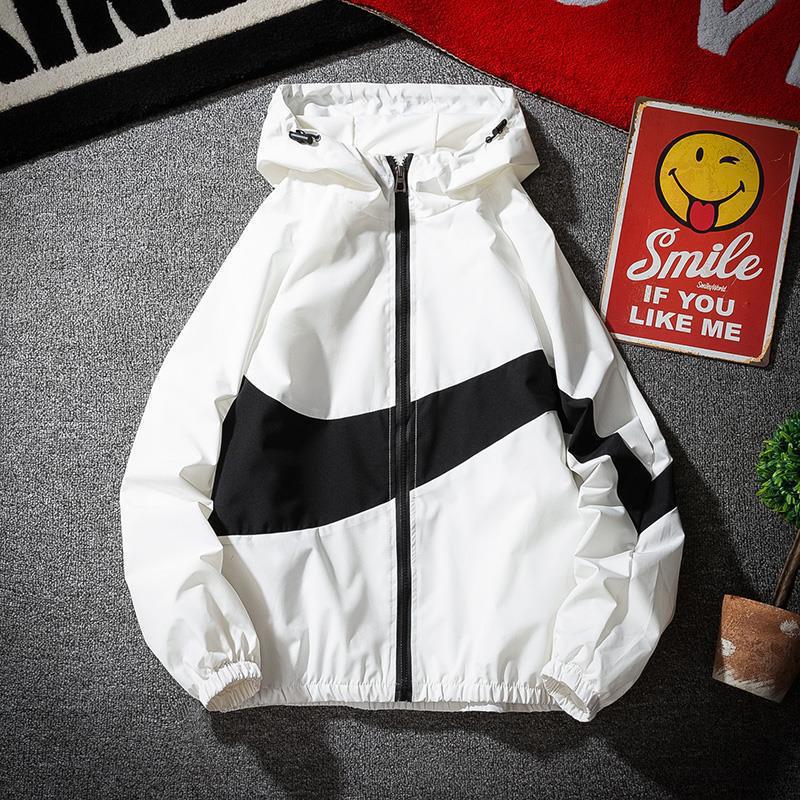 Spring and Autumn New Fashion Color-Blocking Men's Jacket Casual Trendy Thin Student-Style Windbreaker Men's Sun Protection Clothing Trendy