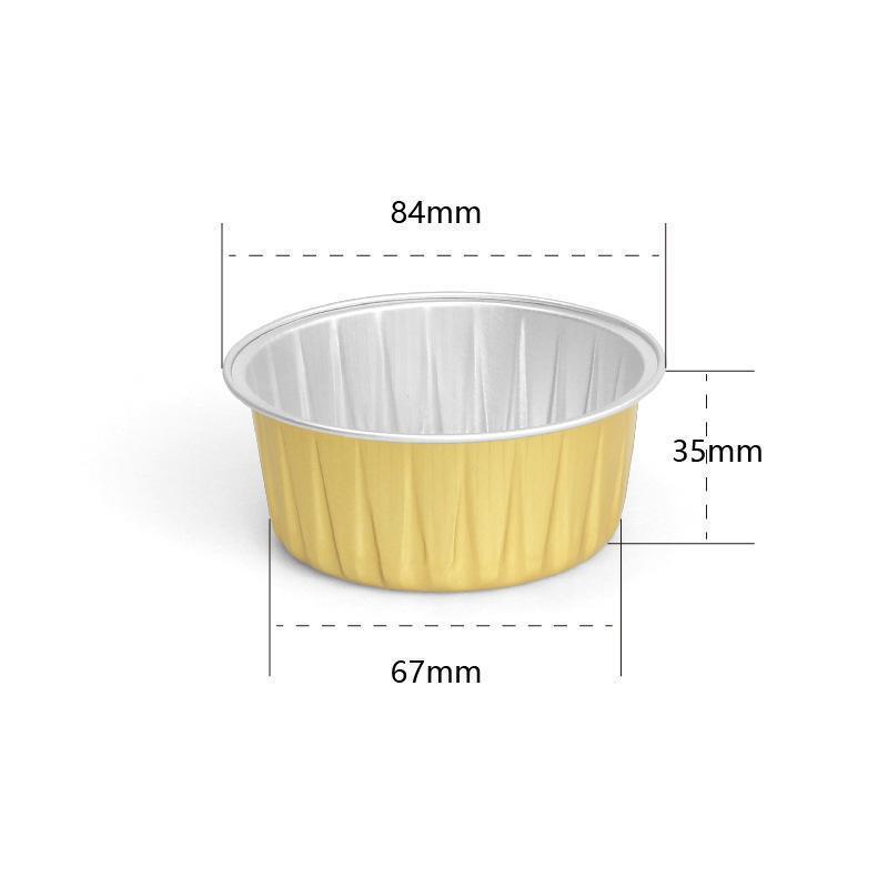 20個入り50個入りプリンカップ空気揚げ鍋専用カラーアルミ箔箱円形鉢子餅箱バーベキューカップ|undefined
