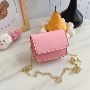 Bag Women's Fashion Children's Crossbody Bag 2025 New Chain Shoulder Bag Simple Girl's Small Square Bag Small Satchel