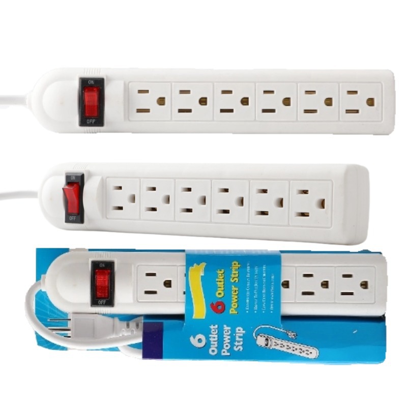 Regleta eléctrica estándar americano con múltiples tomas