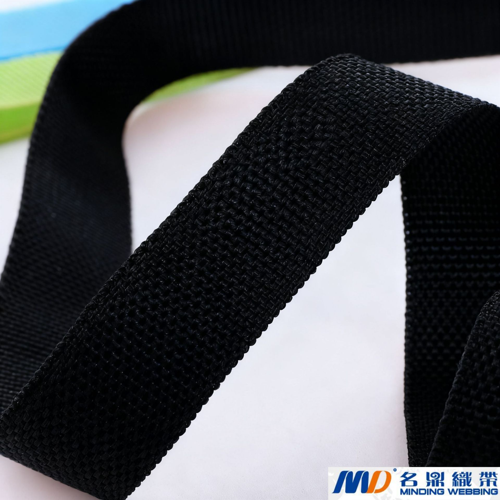 Cinta de polipropileno trenzada de tejido liso peinado, engrosada, negra, de 1-5 cm, para accesorios de equipaje, cinta de borde, patrón americano