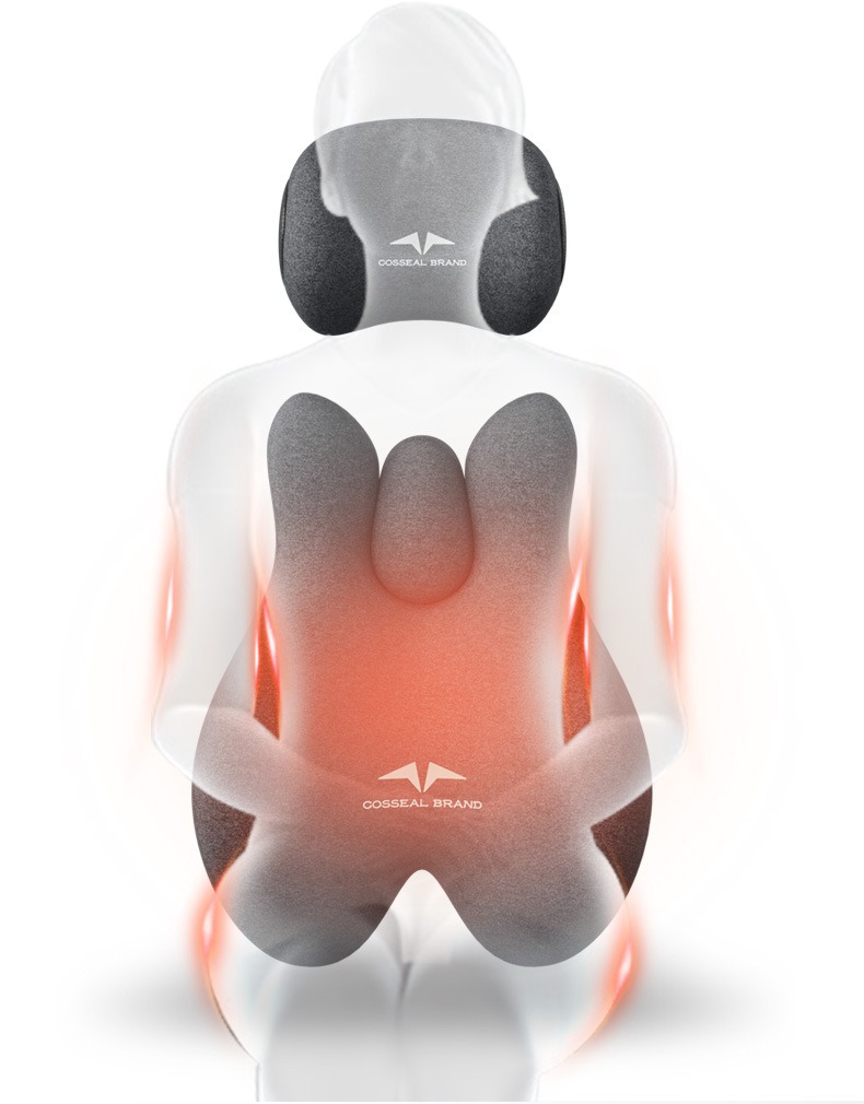 Car Headrest, Car Lumbar Support, Heated Vibrating Massage Neck Pillow, Cushion for Car Seat, Car Pillow, Constant Temperature Heating Pad