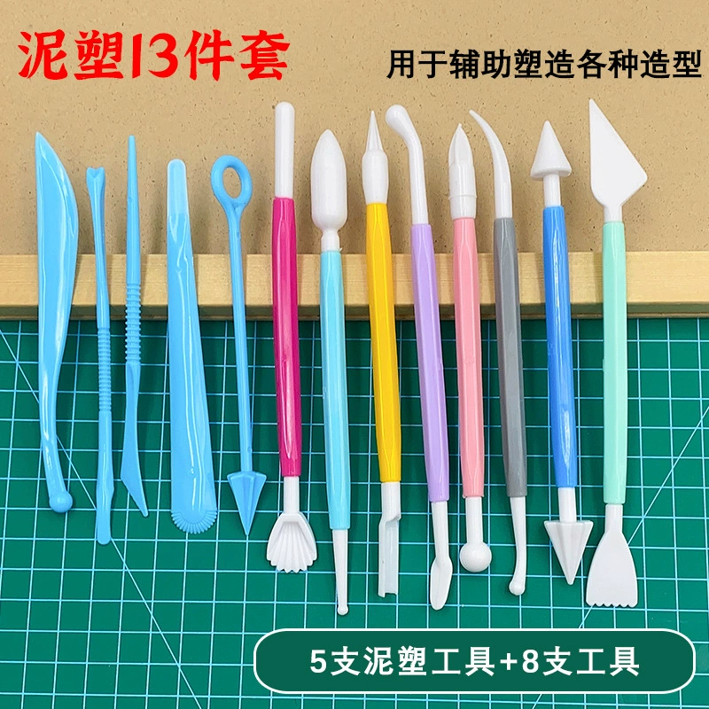 Clay handmade, tools set, ceramics, minifigure, material