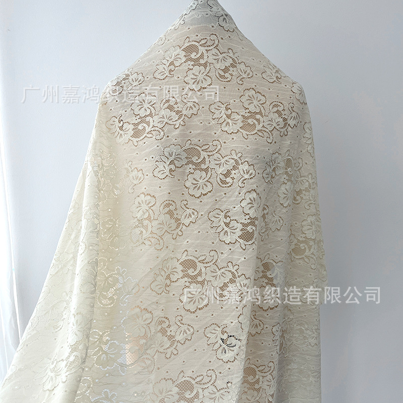 Tejido de encaje de algodón brocado, tela de cheongsam para hacer falda, vestido, tela de encaje multicolor, fábrica en stock