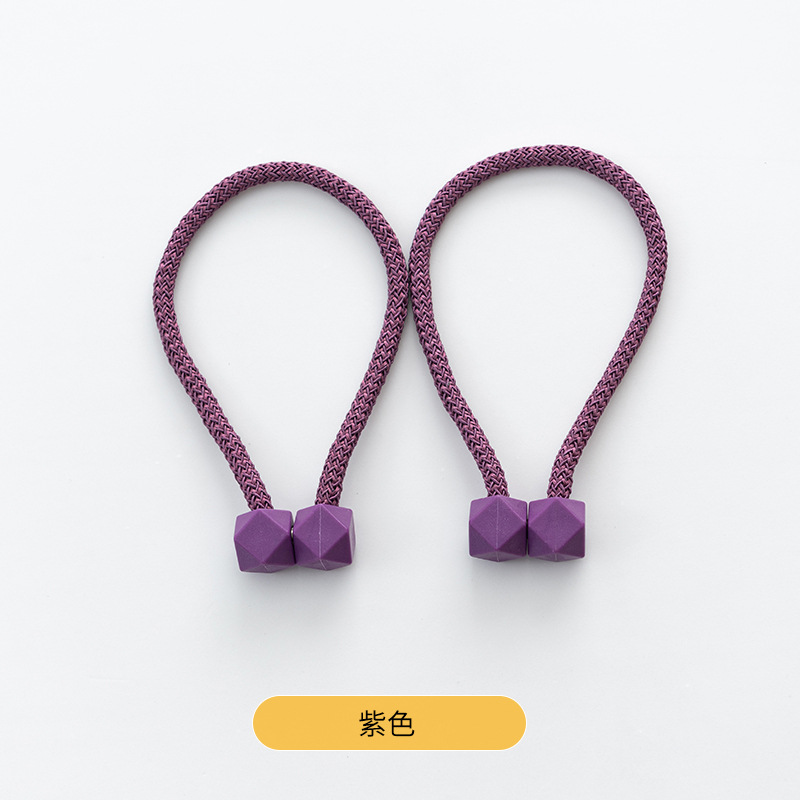 Hebilla de succión magnética transfronteriza moderna simple cubo liso correa de cortina hebilla de cortina sin perforar sin instalación al por mayor