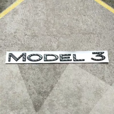 Car logo | Blackened Color Change Accessories, Replacement - replacement-pack-comes-with-adhesive-backing-carbon-fiber-pattern-model3-english