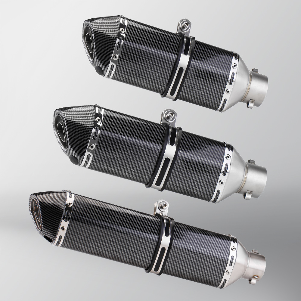 Motorcycle Modification Full Carbon Fiber Imitation Small Hexagonal 51mm Universal Exhaust Pipe Tail Section 450Sr 321R