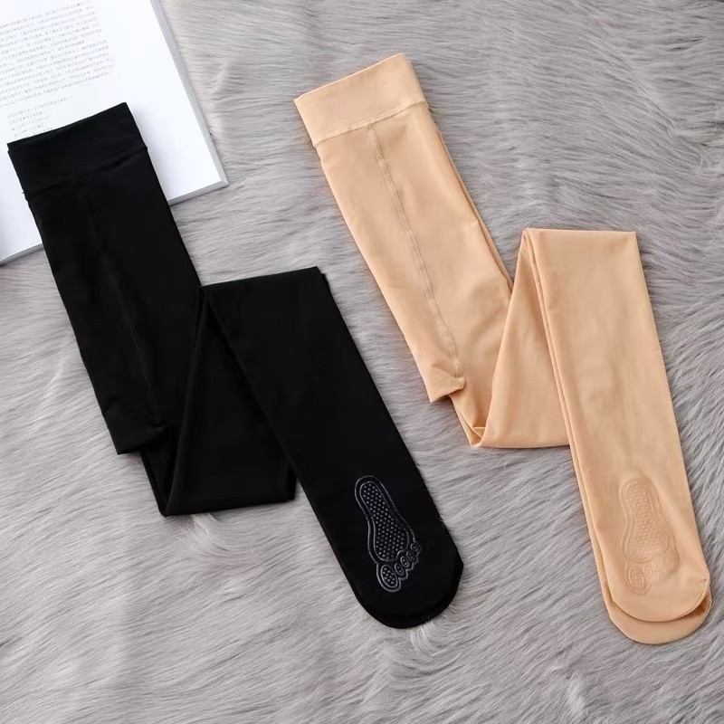 블랙 도트 미끄럼 방지 매직 타이츠