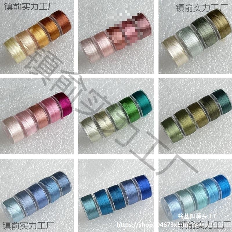 绒线渐变缠花蚕丝紫色花手工不易线丝绒丝光丝线相对色丝滑线免缠