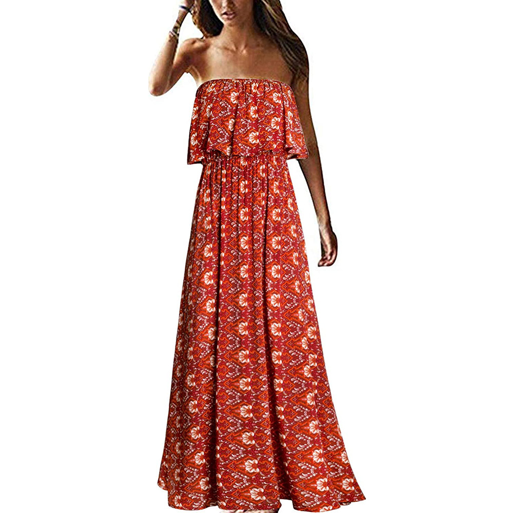 2024 Europa und USA Frühling und Sommer Neues Damenkleid mit Print, Ärmellos, Freizeitkleid für den Strand – Detail 13