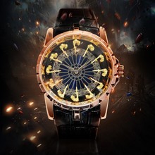 12骑士时尚潮流大表盘防水男士学生手表复古腕表休闲爆款抖音