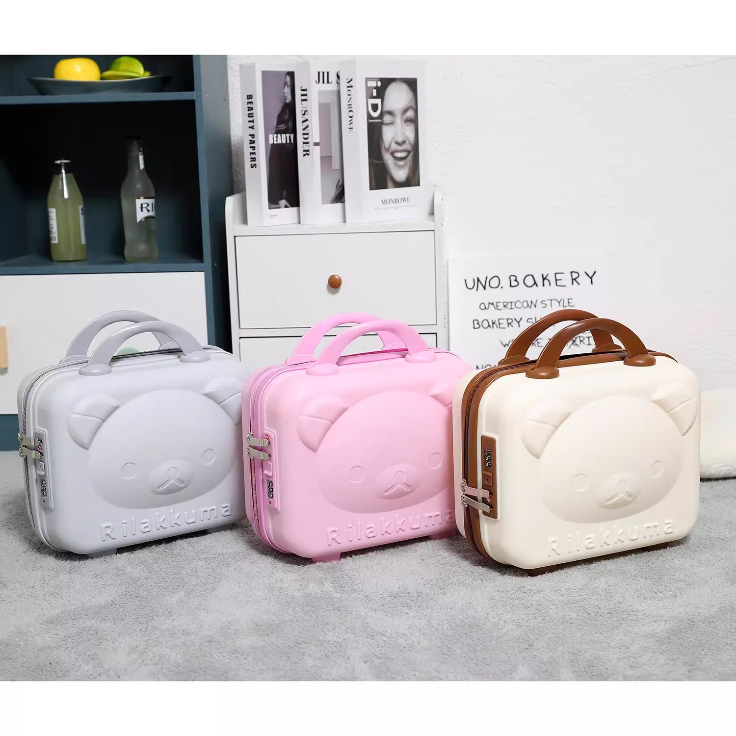 14 인치 미니 휴대용 암호 상자 휴대용 대용량 카비 발라 손 선물 학생 여행 휴대용 저장 상자