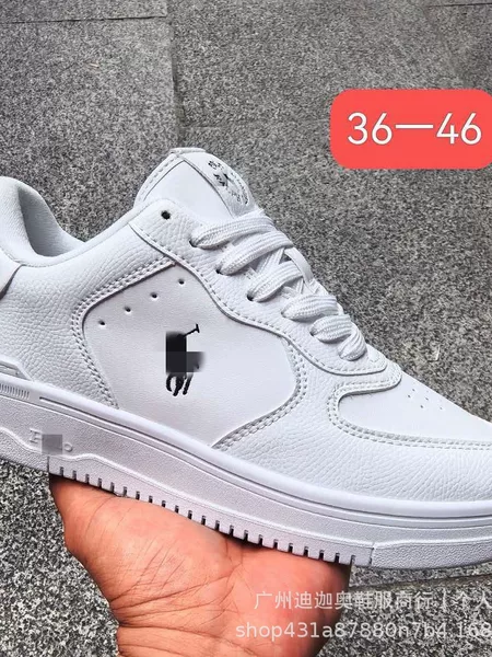Putian cross-border Ralph Lauren Masters Court leather lace-up fashion thick-soled low-top sneakers for both men and women