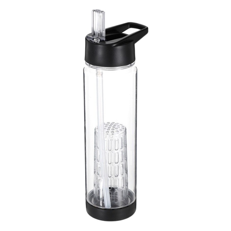 White and Black Filter Mesh Plastic Cup Fruit Container Sports Water Bottle Tritan Fruit Cup Gift Water Cup
