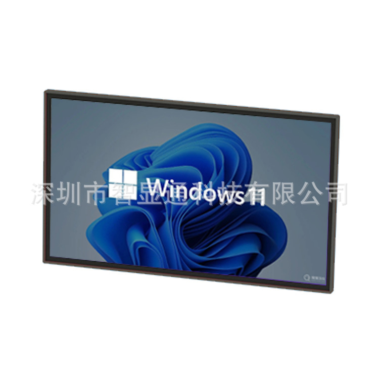 55寸黑色壁挂红外高清液晶工控显示屏红外查询一体机触摸广告机