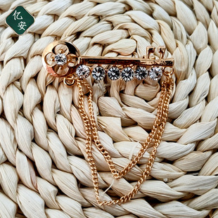 New Simple Men's Brooch, High-End Niche Elegant, Suit Chain Pin, Collar Pin, Jewelry High-End Brooch