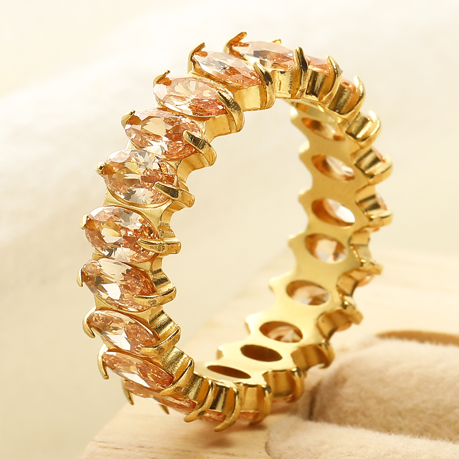 6g Weight Real Gold Plated Plating Material Rings Classification 10, 6, 8 Ring Size 1 Piece Quantity Holiday, Daily Occasion 304 Stainless Steel Material Geometric Pattern Women's Gender Elegant Style Waterproof Non Tarnish, Plating Craft Real Gold Plated Geometric 304 Stainless Steel Elegant Waterproof Non Tarnish Rings 6