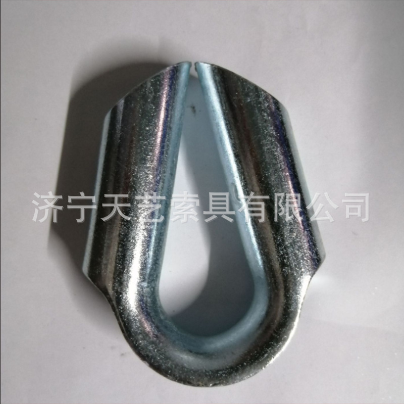 船用钢丝绳保护三角环热镀锌管式套环喷塑管式焊档鸡心环
