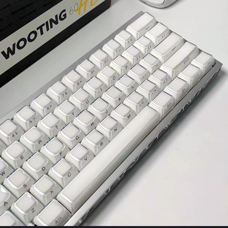 水晶果冻侧刻键帽136键小全键PC双色注塑冰晶wooting机械键盘通用|undefined