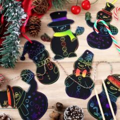工場卸売 クリスマス グラフィティペーパー 子供用お絵かき 白カード紙 クリスマスギフト DIY スクラッチペーパー
