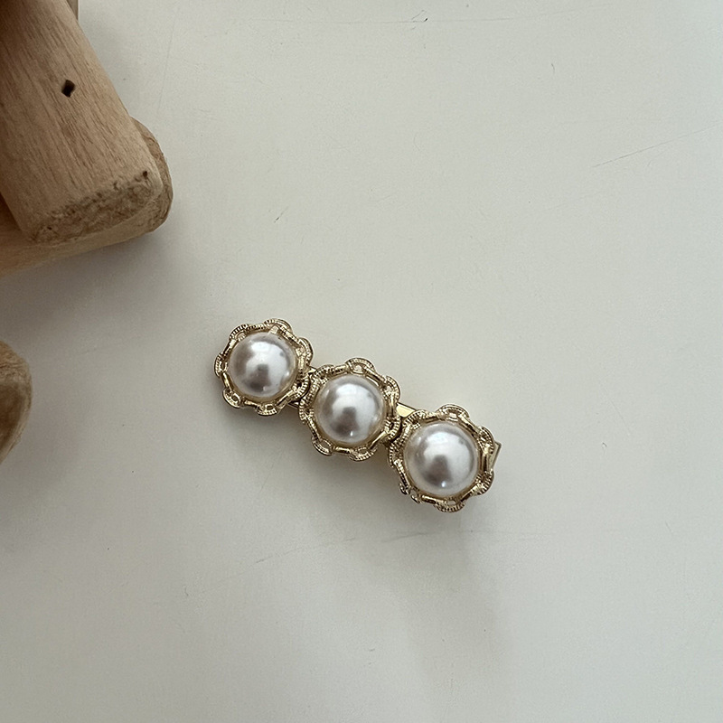 Nuovo stile coreano perla amore clip a becco d'anatra strass tutto abbinato clip laterale strutturato di alta qualità stile forcina accessori per capelli_voghion.com