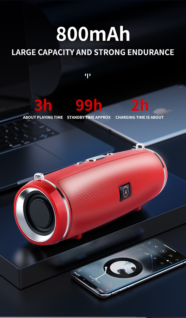 High-Fidelity 6D Surround Sound Dual Speaker Bluetooth Speaker - Portable with Long-Lasting Battery and Multiple Playback Modes_voghion.com